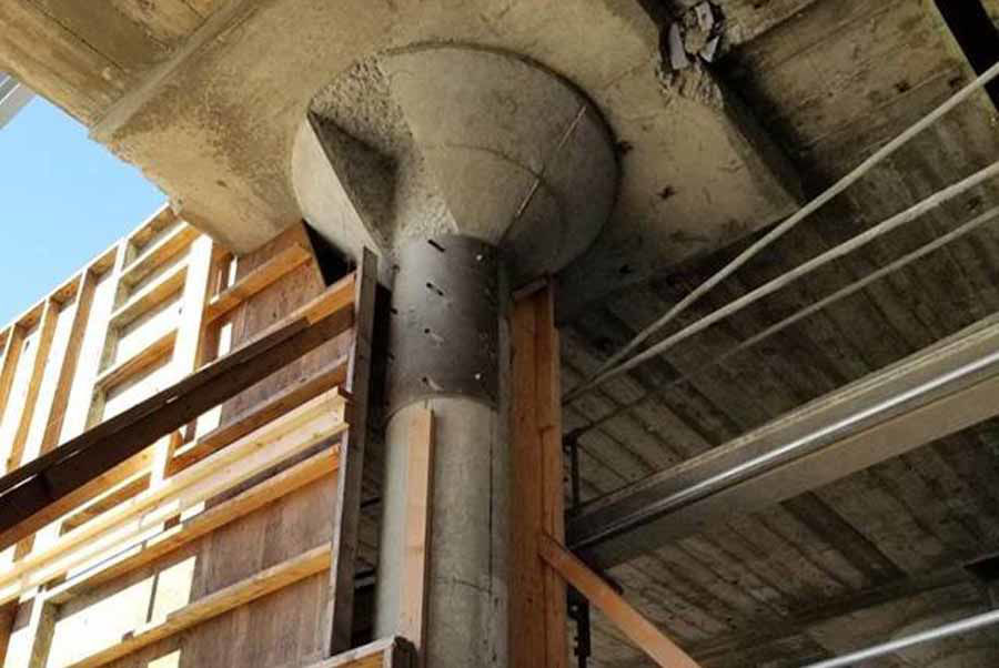 Rolled Plate Provides Additional Support for Concrete Columns